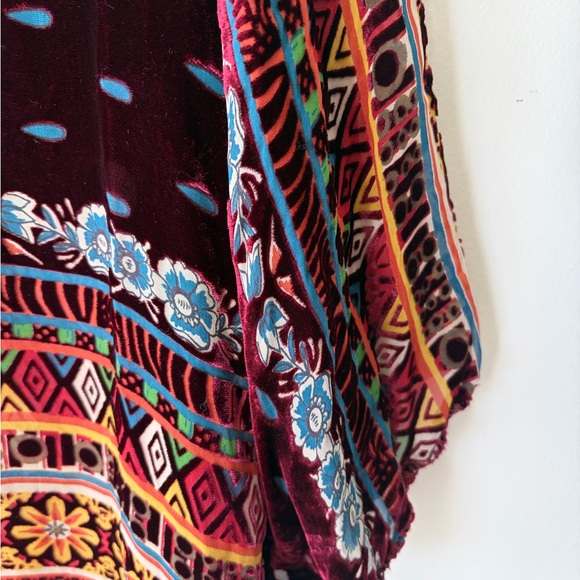 JOHNNY WAS Burnout Velvet Silk Tunic Top Size Medium - Picture 4 of 10